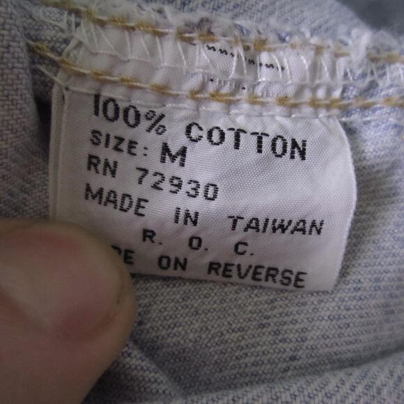 VINTAGE D'Mode Classix Bib Overalls Womens Medium Denim Floral Shortalls 90s - Picture 13 of 14